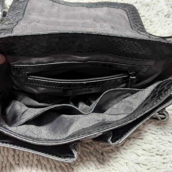 Michael Kors silver monochrome print Crossbody bag - Picture 6 of 8